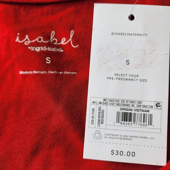 NWT Isabel Maternity By Ingrid & Isabel Women Rushed Bodycon Maternity Dress - Picture 3 of 16